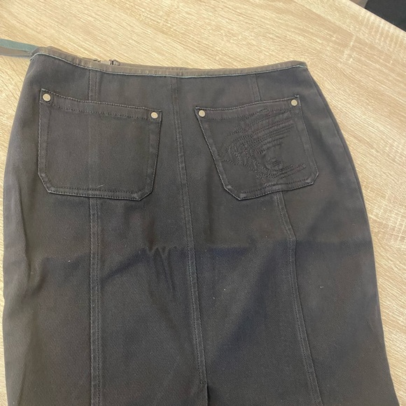 🖤VERSACE 💯% AUTHENTIC - NWOT SPORT BLACK DENIM SKIRT SIZE 28🖤 - Picture 8 of 16